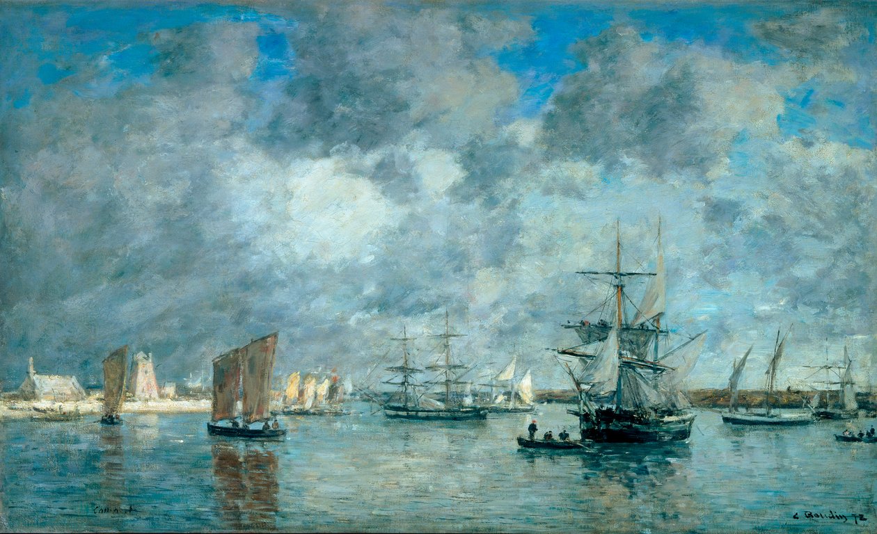 ميناء Camaret sur Mer (Camaret-sur-Mer). رسم يوجين بودين (1824-1898) بواسطة يوجين لويس بودين