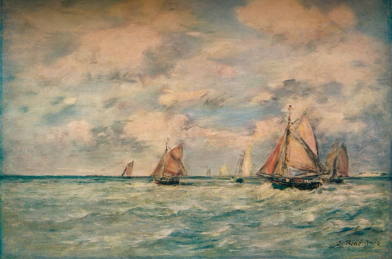 خروج Des Barques A Trouville ، 1895 ، 1920. بواسطة يوجين لويس بودين