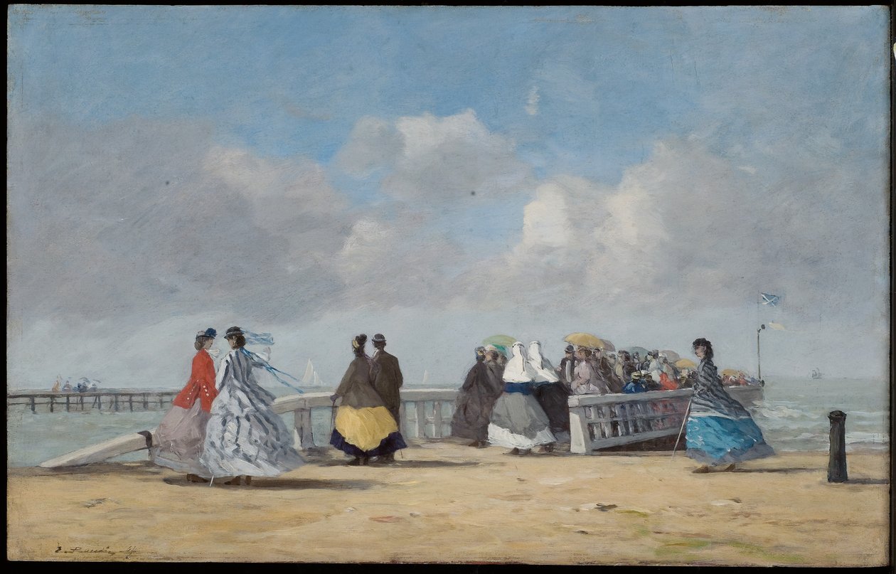 الرصيف في تروفيل ، 1864 بواسطة يوجين لويس بودين