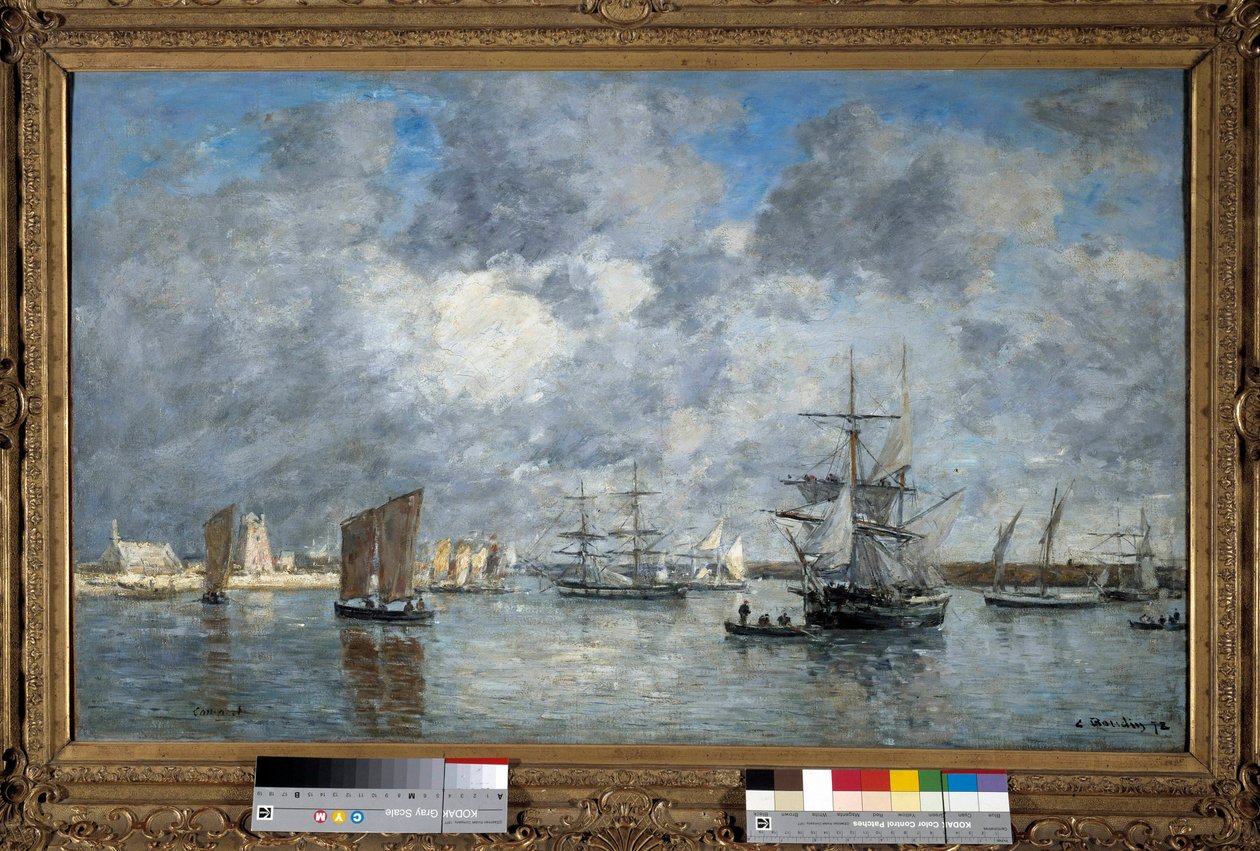 لوحة ميناء كارناريت بواسطة يوجين لويس بودين (1824-1898). 1872. خافت. 0.55 × 0.89 م. باريس ، متحف أورسيه بواسطة يوجين لويس بودين