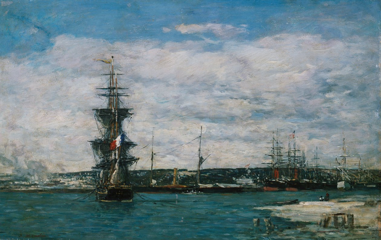 ميناء هافر ، c.1864-66 بواسطة يوجين لويس بودين
