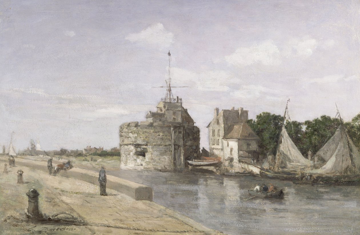 برج فرانسيس الأول في لو هافر ، c.1854 بواسطة يوجين لويس بودين