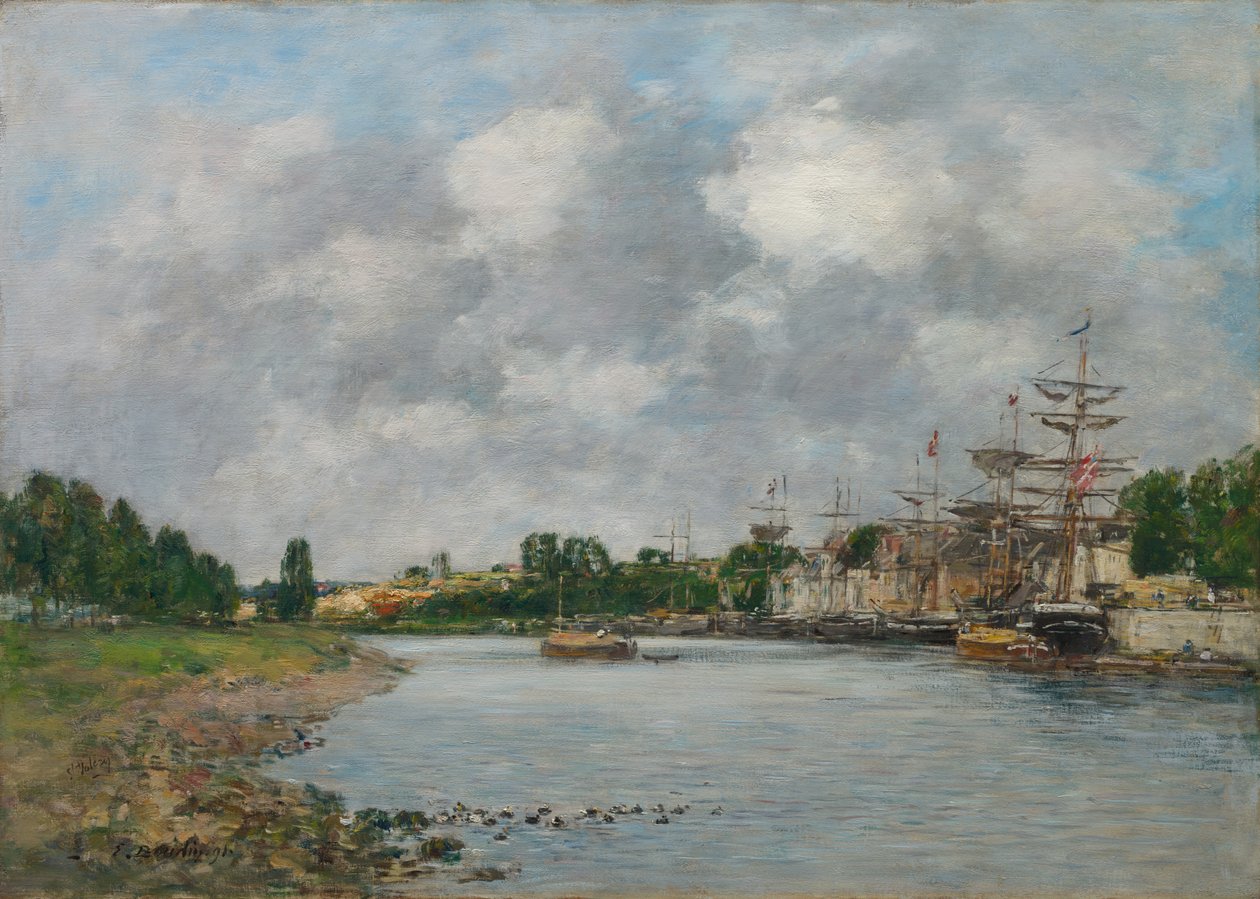 منظر لميناء Saint-Valéry-sur-Somme ، 1891. بواسطة يوجين لويس بودين