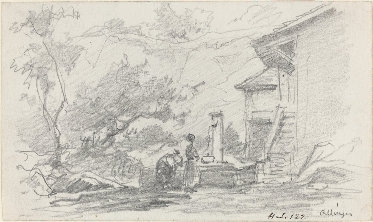 Women at a Well، Allinges، أواخر القرن التاسع عشر. بواسطة يوجين لويس بودين