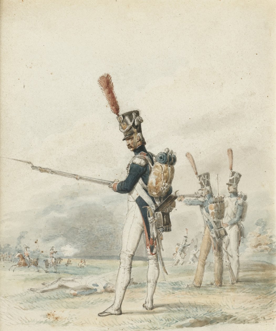 مشاة جون جارد في عام 1812 بواسطة يوجين لويس لامي