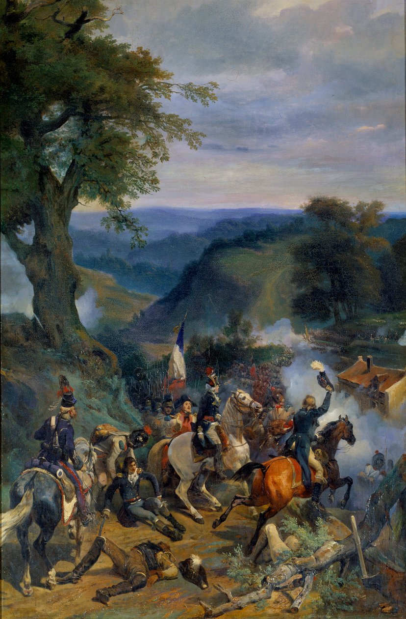 الحروب الثورية: "" معركة دنس أرغون تحت قيادة الجنرال دوموريز في سبتمبر 1792 "لوحة رسمها يوجين لويس لامي (1800-1890) 1834 صن. 1،9x0،9 م بواسطة يوجين لويس لامي