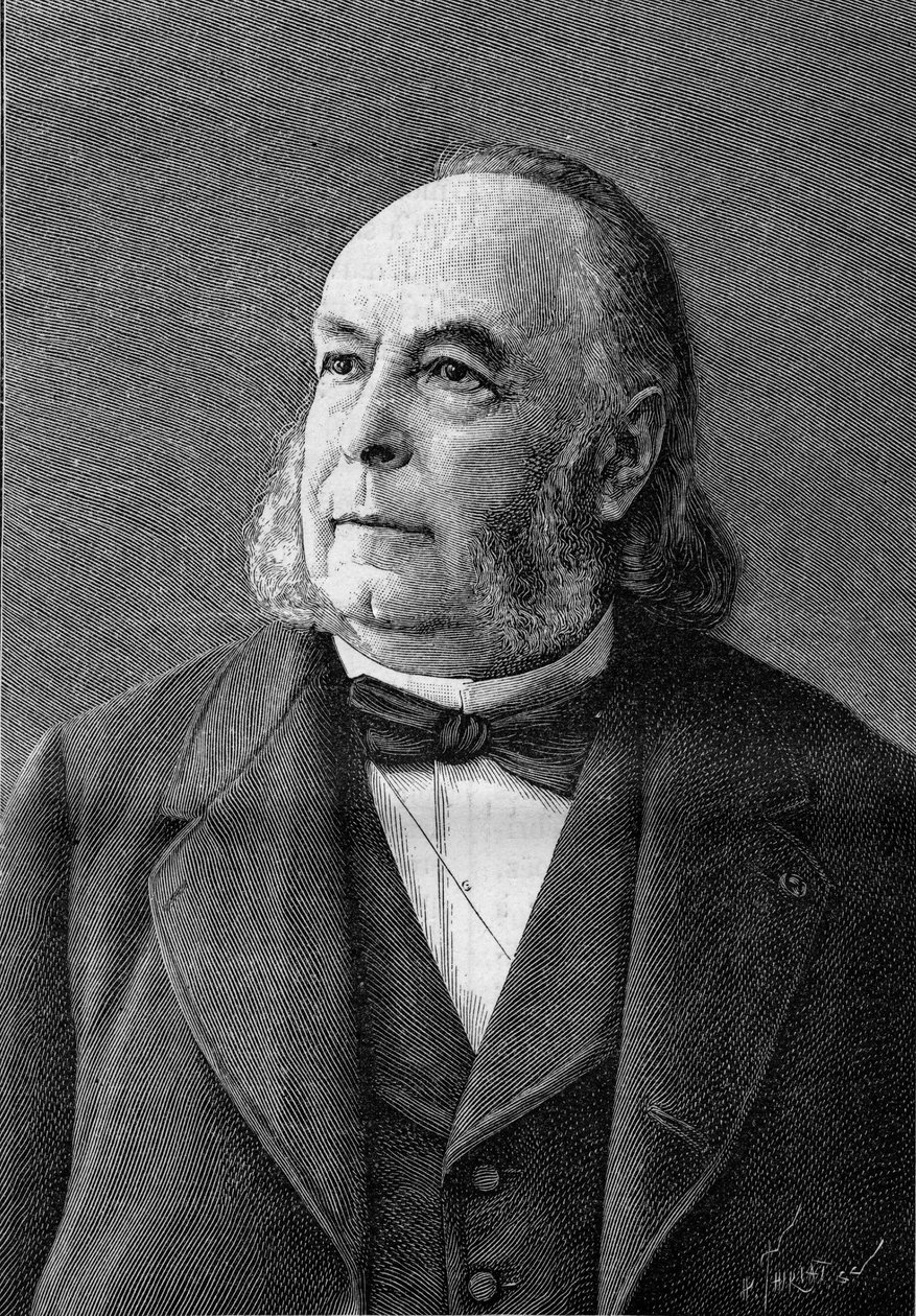 صورة لإدمون فريمى (1814-1894) ، كيميائي فرنسي (من صورة فوتوغرافية لـ Eug. Pirou). نقش في "" الطبيعة: مراجعة العلوم وتطبيقاتها في الفنون والصناعة "في 10 فبراير بواسطة يوجين Pirou