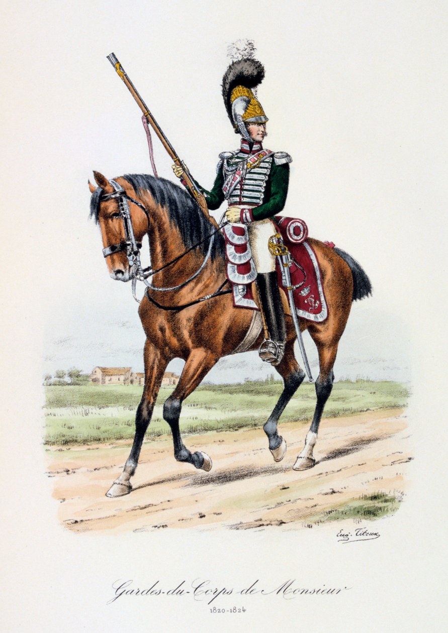 Guards-du-Corps de Monsieur1820-24 بواسطة يوجين تايتوكس