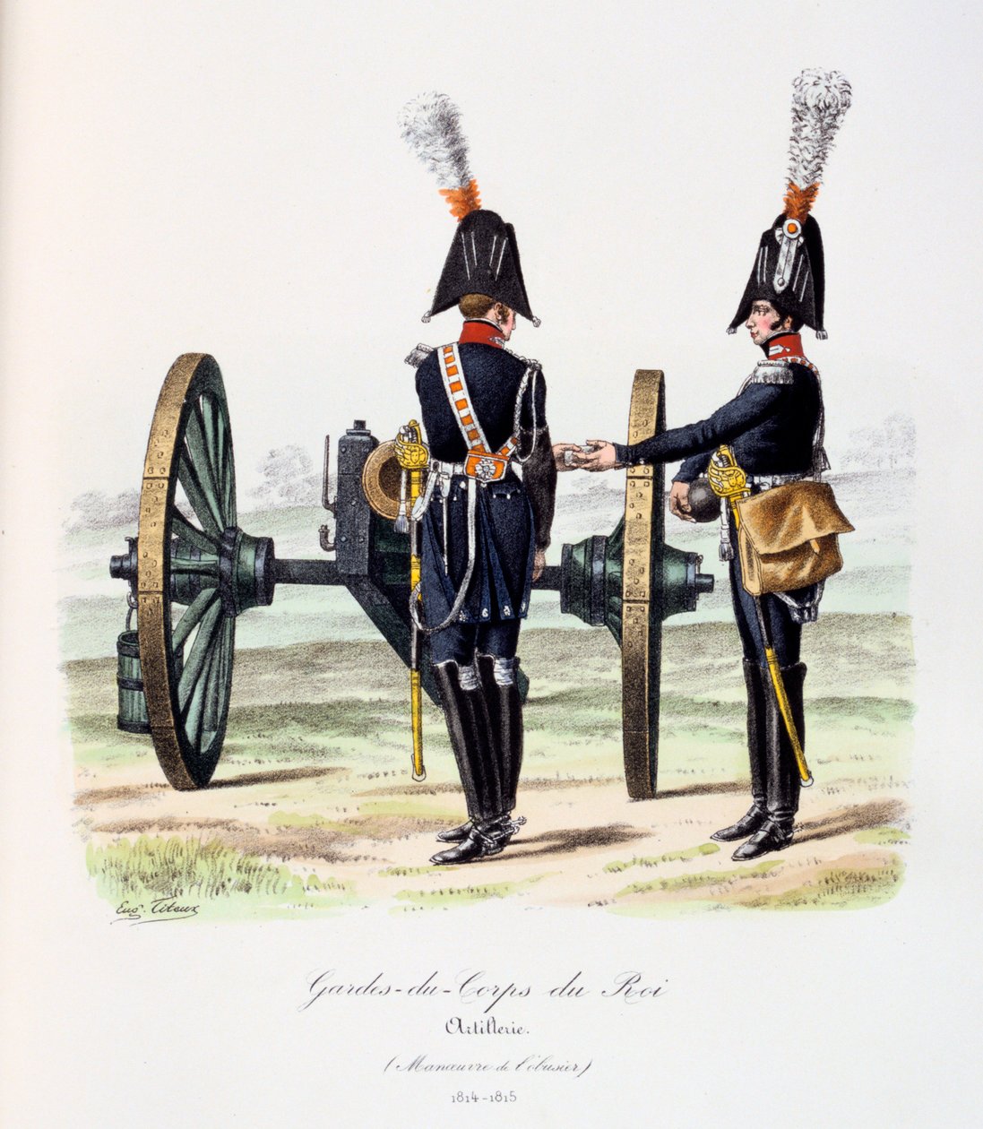 حراس الملك الشخصيون ، المدفعية ، 1814-15 بواسطة يوجين تايتوكس