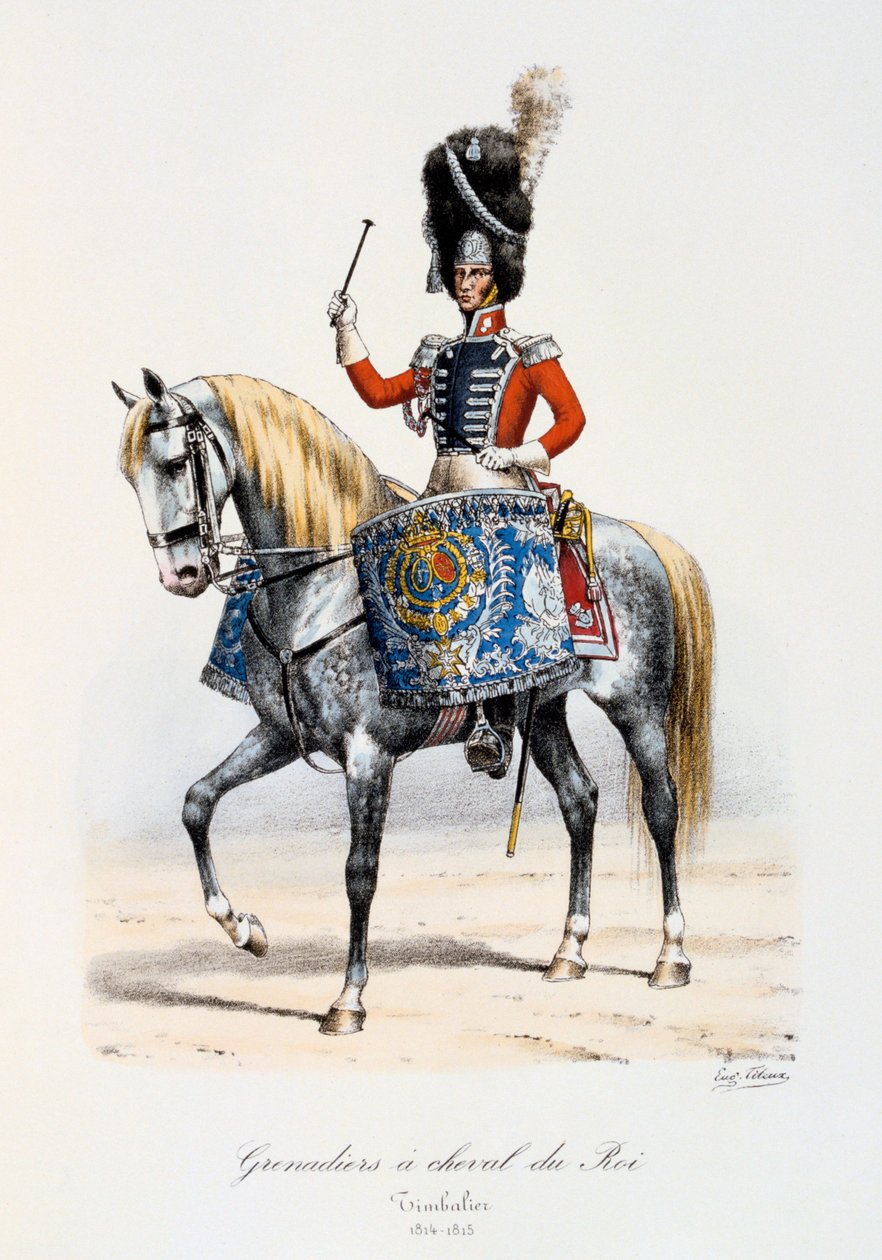 Grenadiers à Cheval du Roi ، Timpanist ، 1814-15 بواسطة يوجين تايتوكس