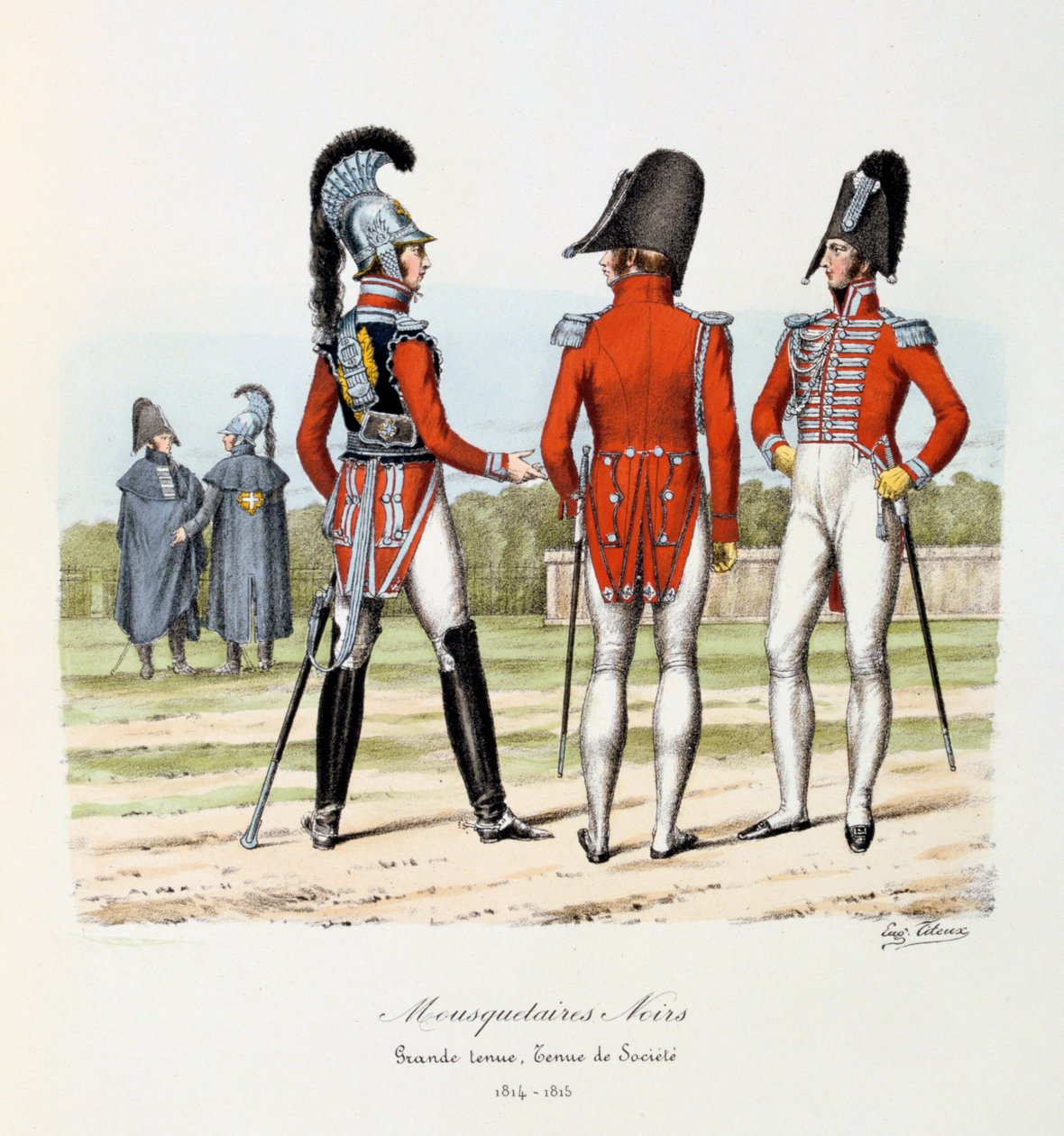 الفرسان السود ، Grande Tenue و Tenue de Socièté ، 1814-15 بواسطة يوجين تايتوكس