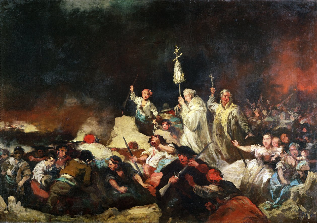 حصار سرقسطة بواسطة Eugenio Lucas y Padilla