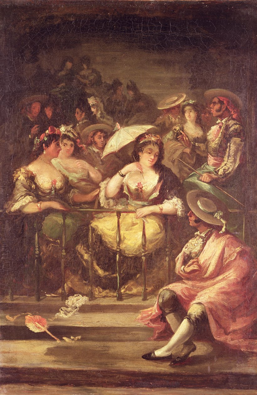 النساء على الشرفة ، 1859 بواسطة Eugenio Lucas y Padilla