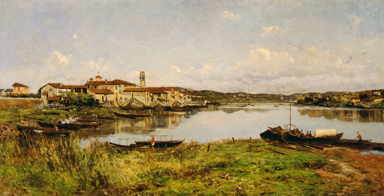 منظر سيستو سيركاليندي ، حوالي عام 1885 (زيت على قماش) بواسطة أوجينيو جينيوس
