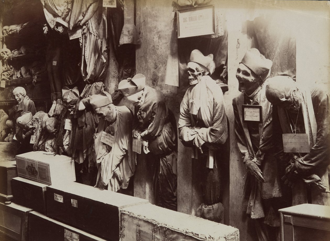 سراديب الموتى ، دير Capuchin ، باليرمو ، كاليفورنيا. 1895. بواسطة Eugenio Interguglielmi