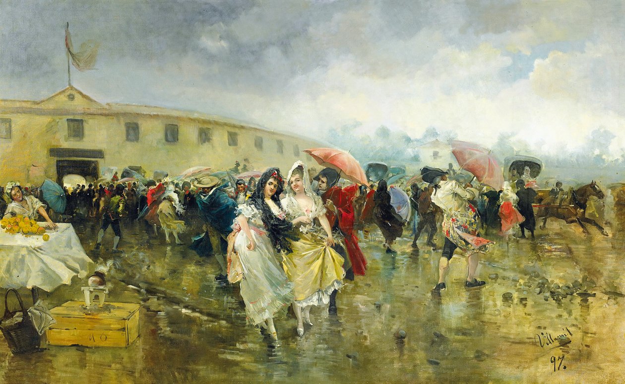 خارج بلازا دي توروس ، مدريد ، 1897 بواسطة أوجينيو لوكاس فيلاميل