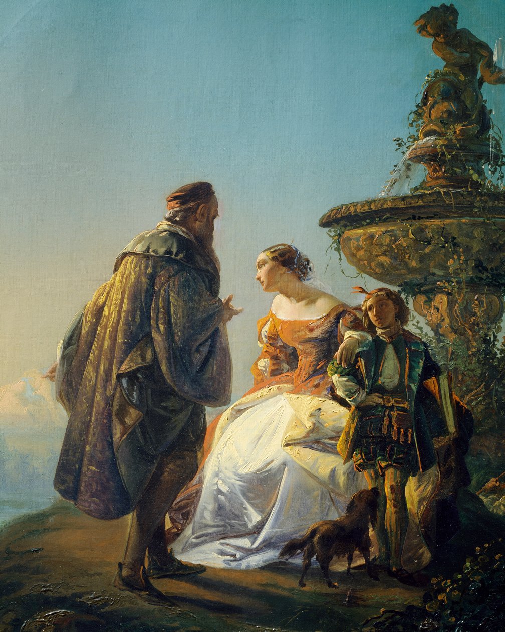 صورة تيتيان وإيرين دا سبيلمبيرغو ، بواسطة أوجينيو موريتي لاريس (1822-1874) بواسطة أوجينيو موريتي لاريس