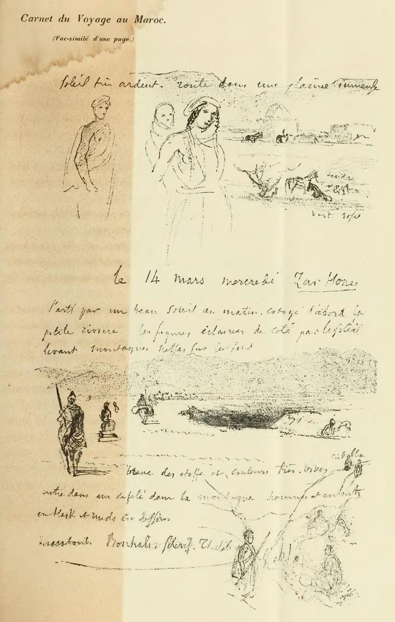 صفحة مجلة Delacroix بواسطة فرديناند فيكتور يوجين ديلاكروا