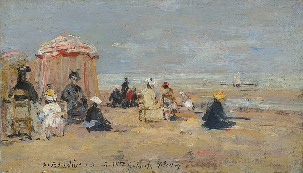 على الشاطئ. 1894 بواسطة يوجين لويس بودين