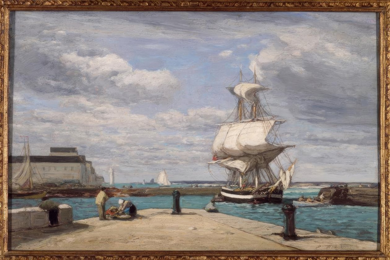 Honfleur الميناء بواسطة يوجين لويس بودين