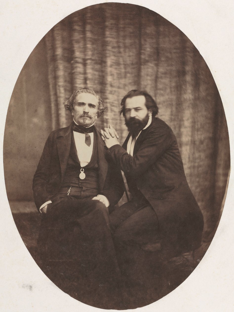 صورة الممثل بيير بوكاج وصديق ، ج. 1860. بواسطة يوجين كولياو