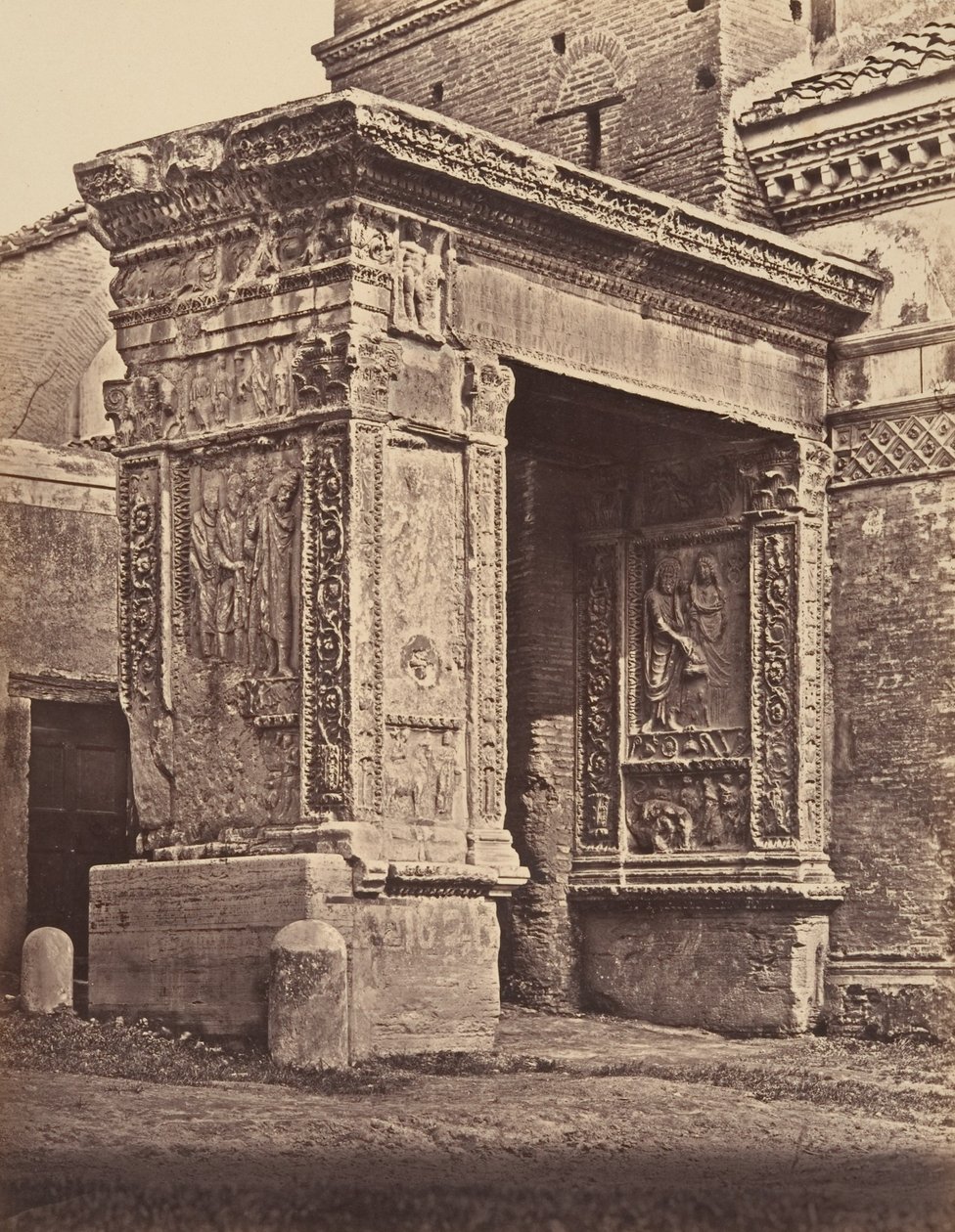 قوس الأرجنتاري ، مقابل كنيسة سان جورجيو الفيلابرو ، 1848-1852. بواسطة يوجين كونستانت