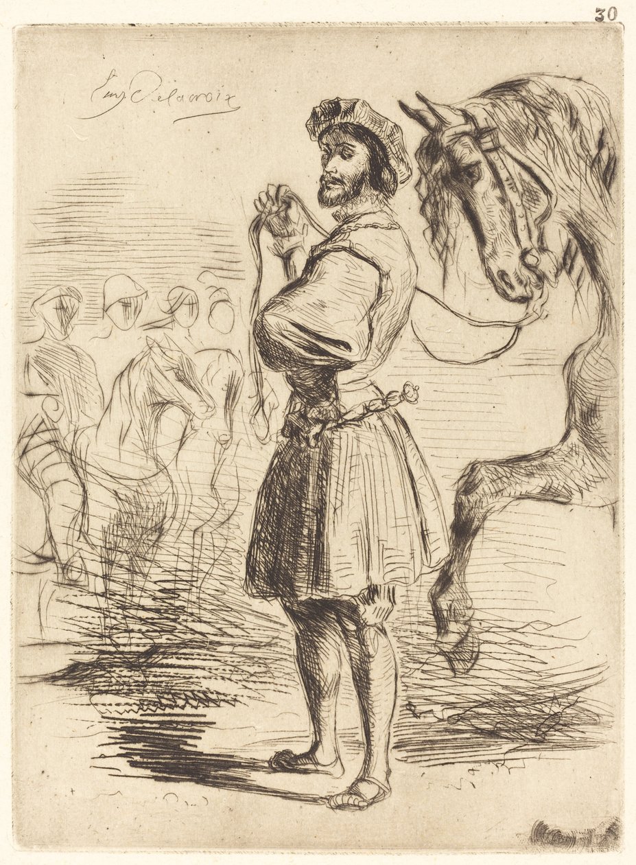 رب من فترة فرانسيس الأول Un Seigneur de temps de François Ier ، 1833. بواسطة يوجين ديلاكروا