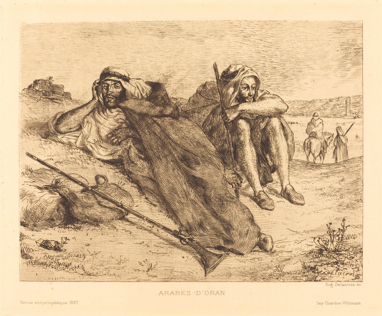عرب وهران 1833. بواسطة يوجين ديلاكروا