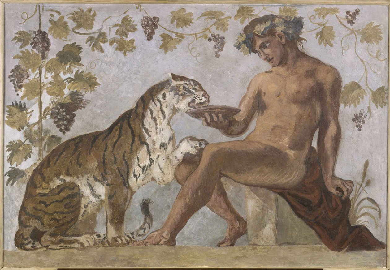باخوس مع نمر 1834. بواسطة يوجين ديلاكروا