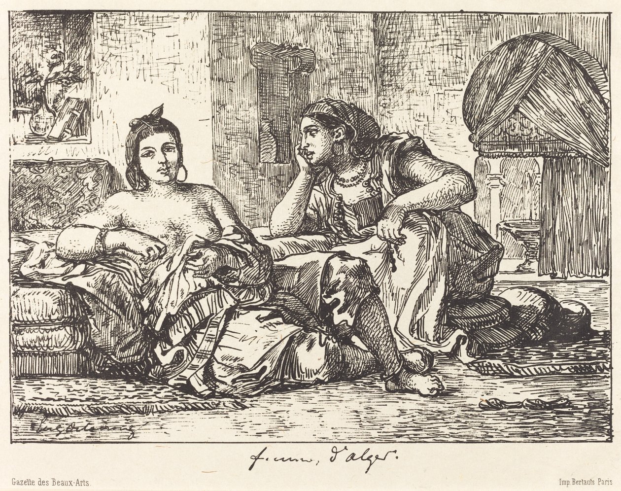 نساء الجزائر 1833. بواسطة يوجين ديلاكروا