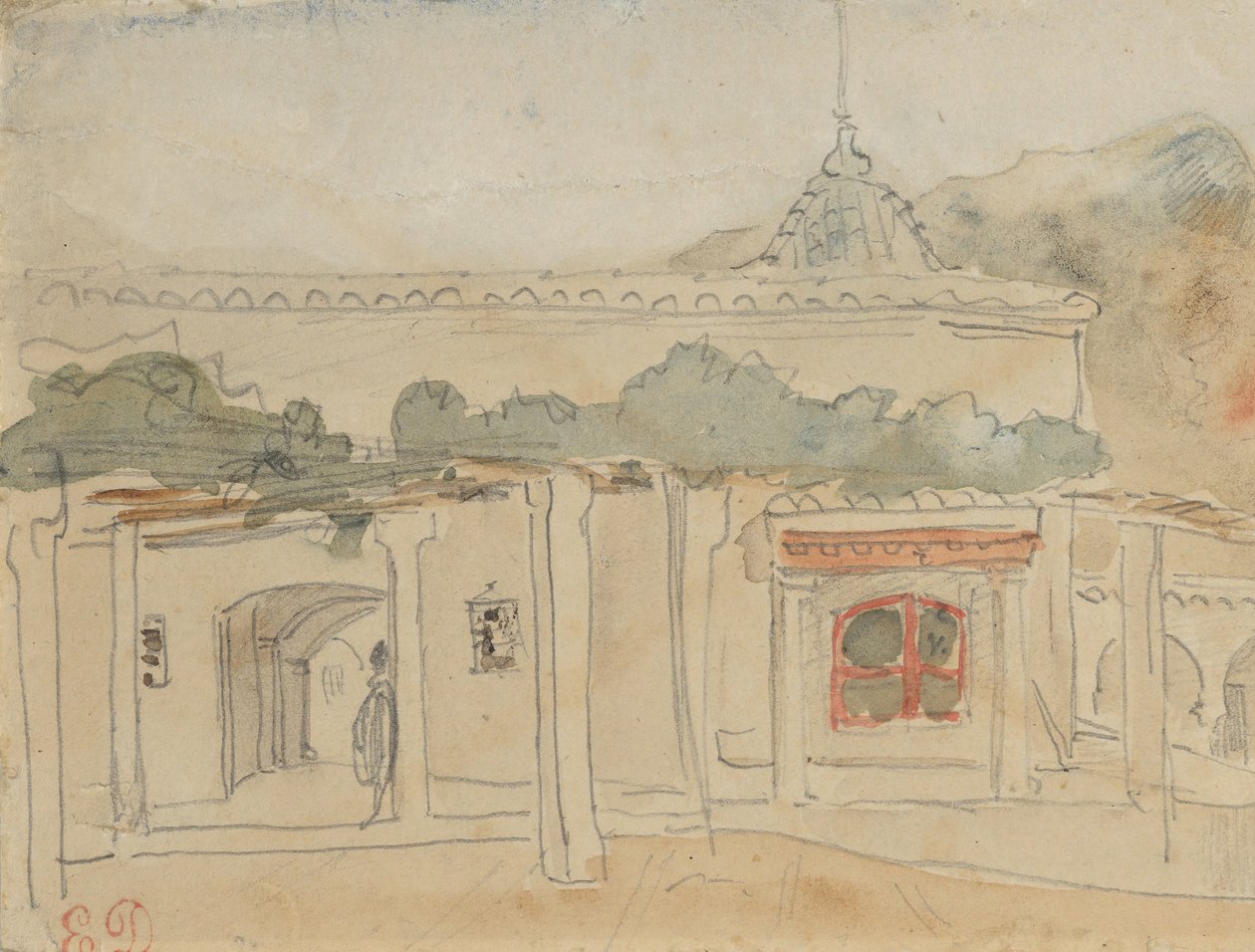 الشكل في مدخل ، 1832. بواسطة يوجين ديلاكروا