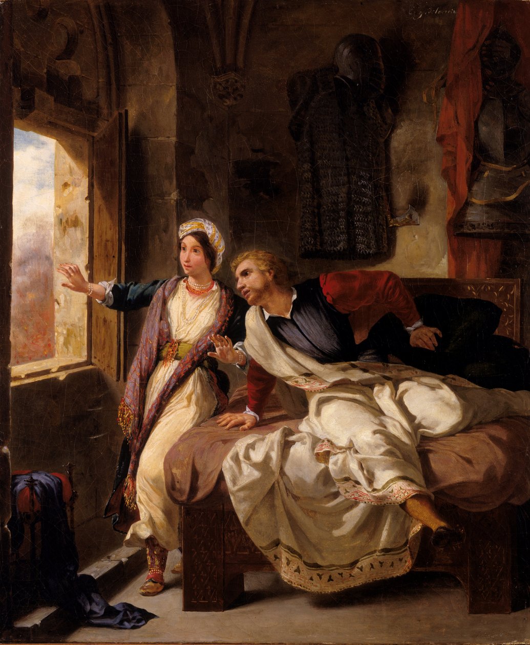 ريبيكا والجرحى ايفانهوي ، 1823. بواسطة فرديناند فيكتور يوجين ديلاكروا