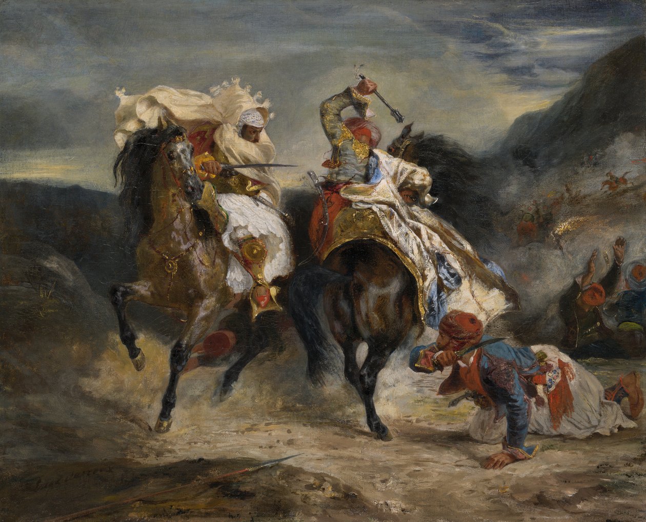 معركة الجياور والحسن 1826. بواسطة يوجين ديلاكروا