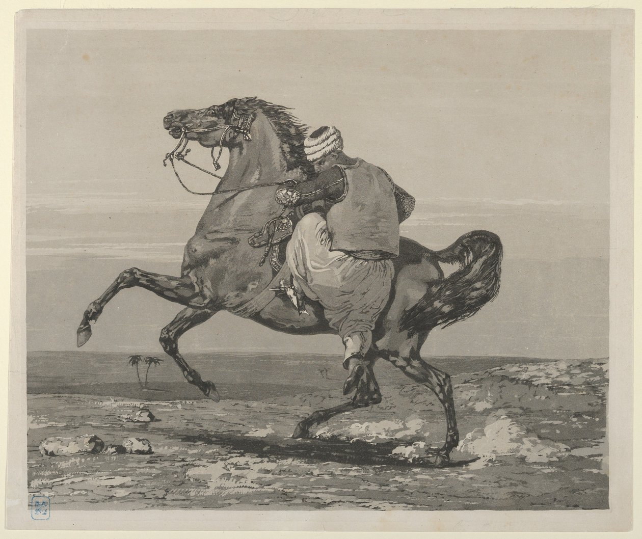 الترك يركب حصانه ، 1824 ، 1824. بواسطة يوجين ديلاكروا