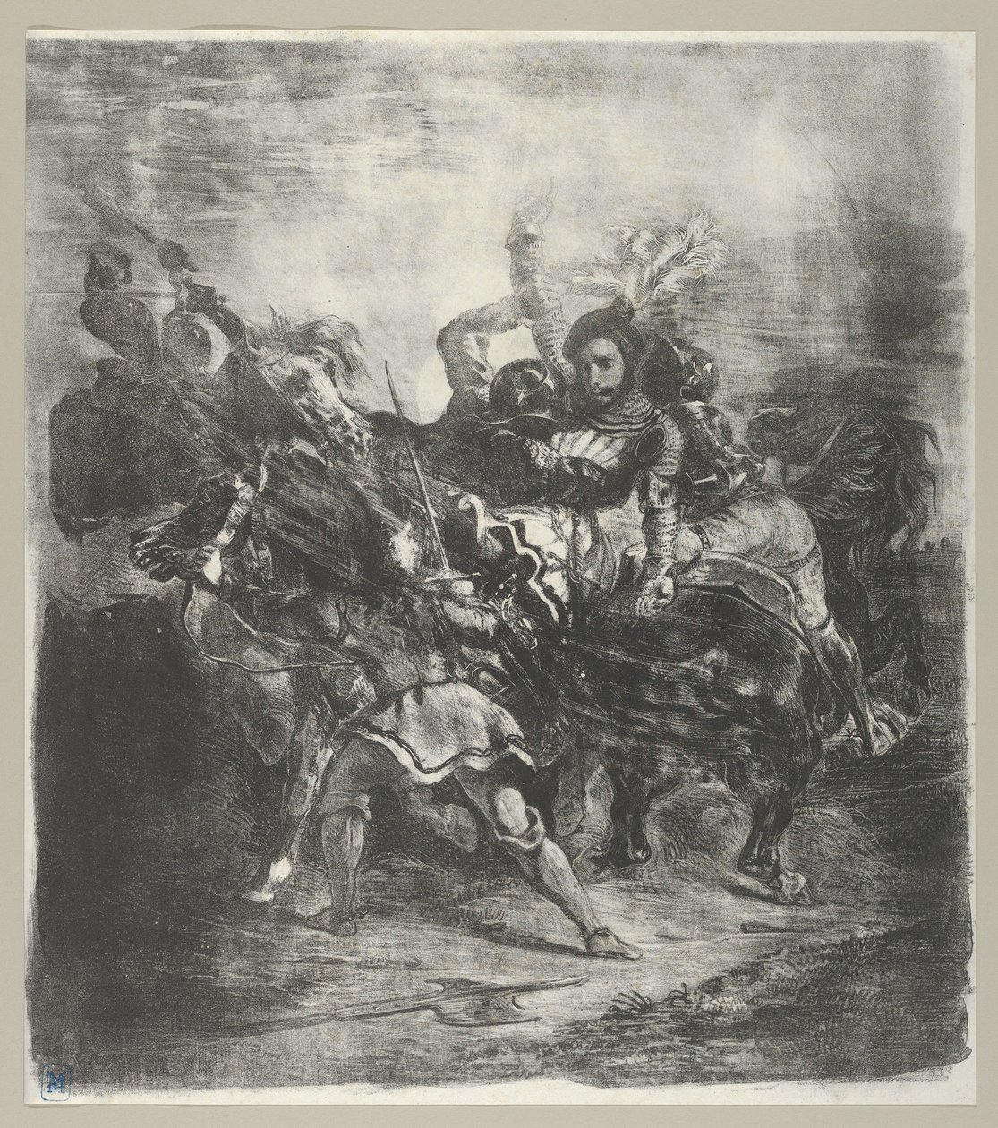 هاجم Weislingen من قبل Goetz's Men ، 1836-43. ، 1836-43. بواسطة يوجين ديلاكروا