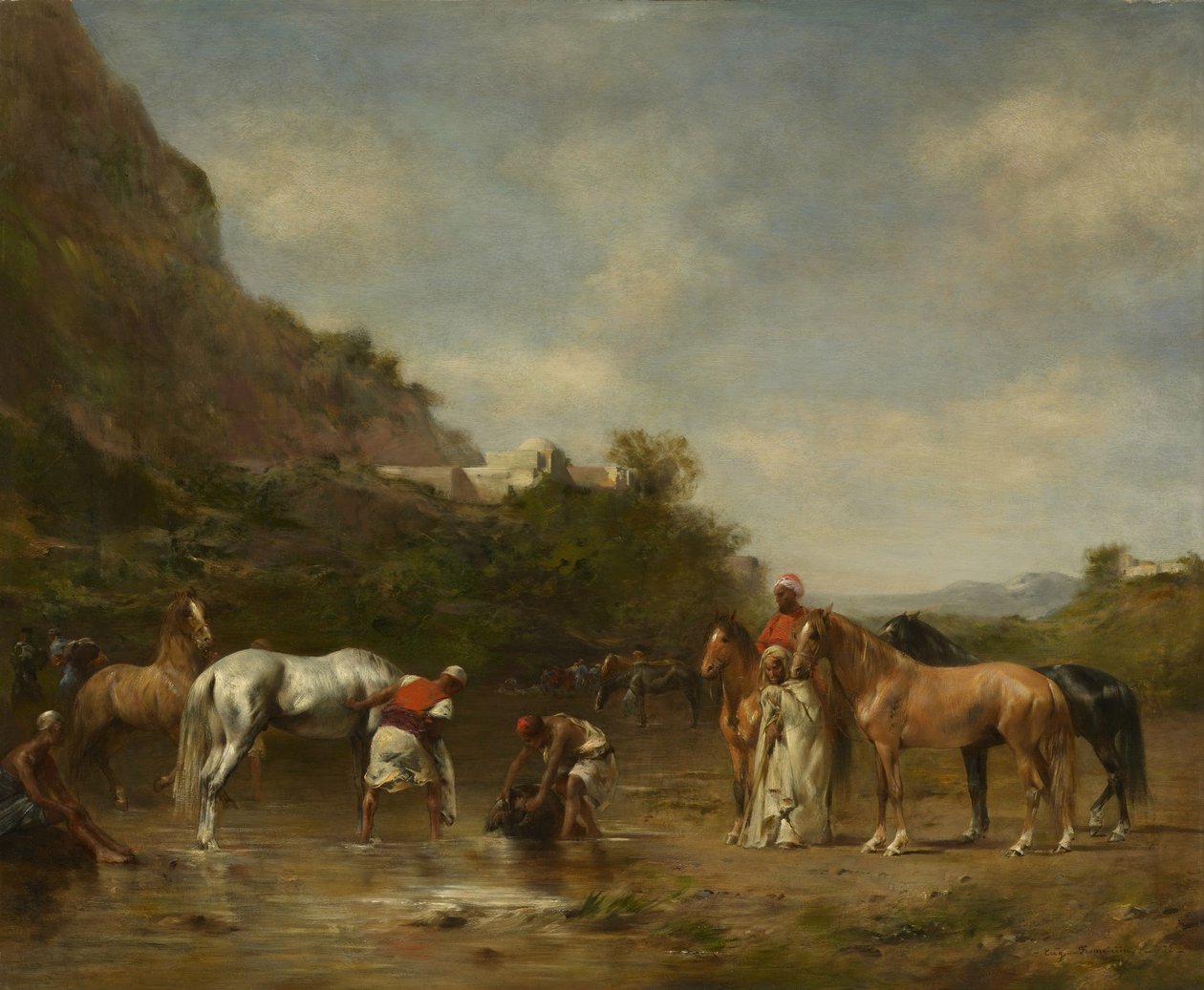 العرب يسقيون خيولهم ، 1872 بواسطة يوجين فرومنتين