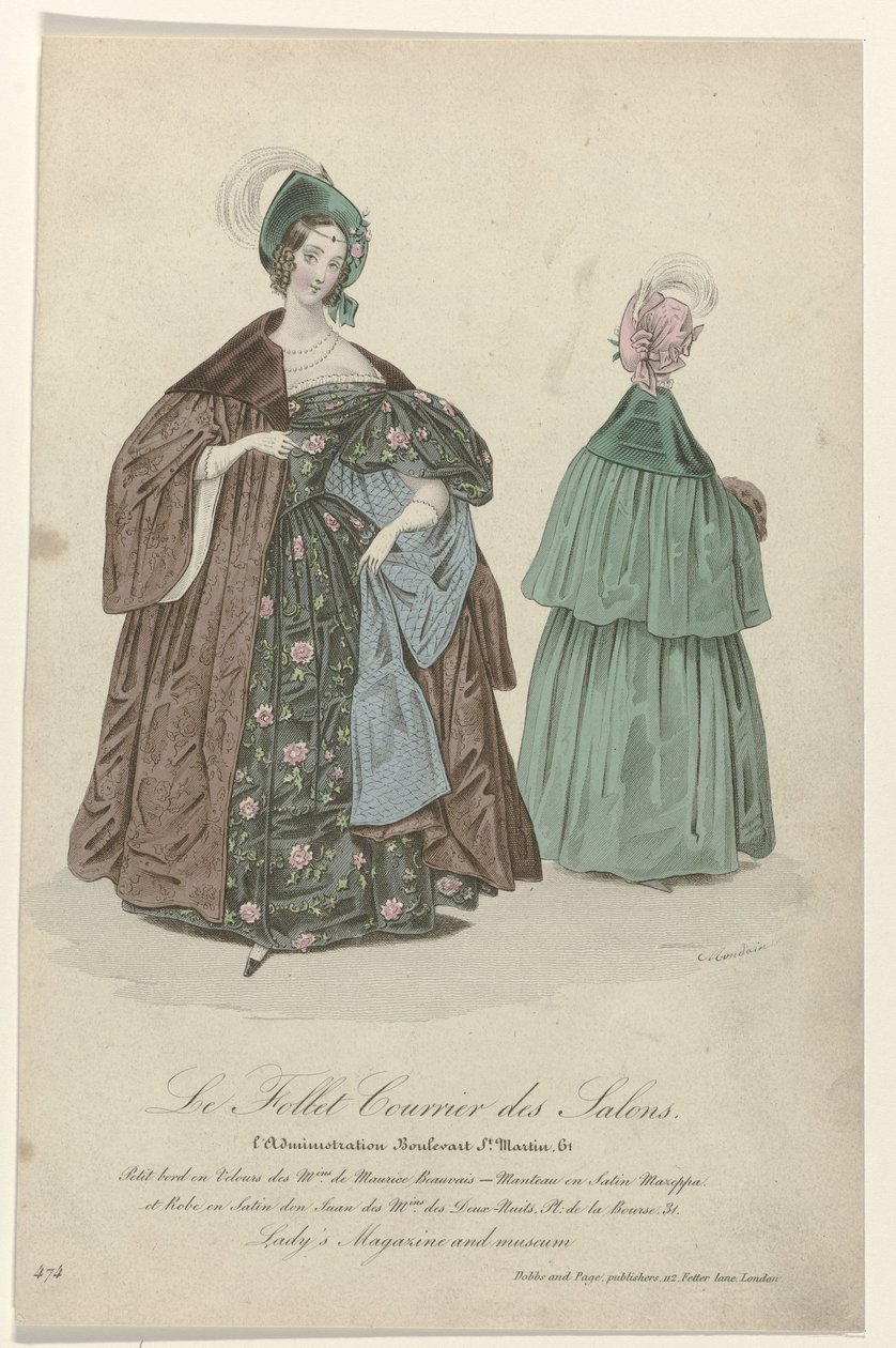 Le Follet Courrier des Salons ، مجلة ومتحف ليدي ، 1835-1836 ، رقم 474: حافة مخملية صغيرة (...] بواسطة يوجين موندين