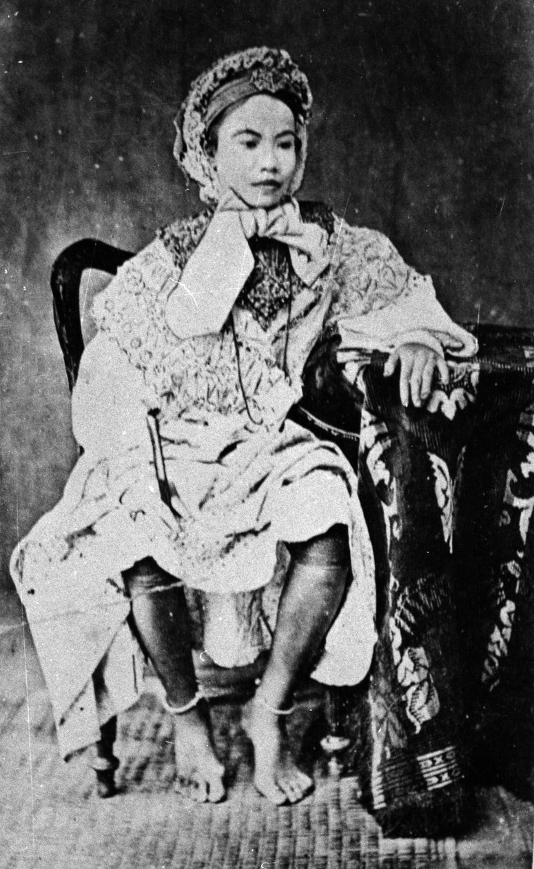 ملكة كمبودية أو سيامية في فستان أوروبي ، ج .1860 بواسطة المصور الأوروبي
