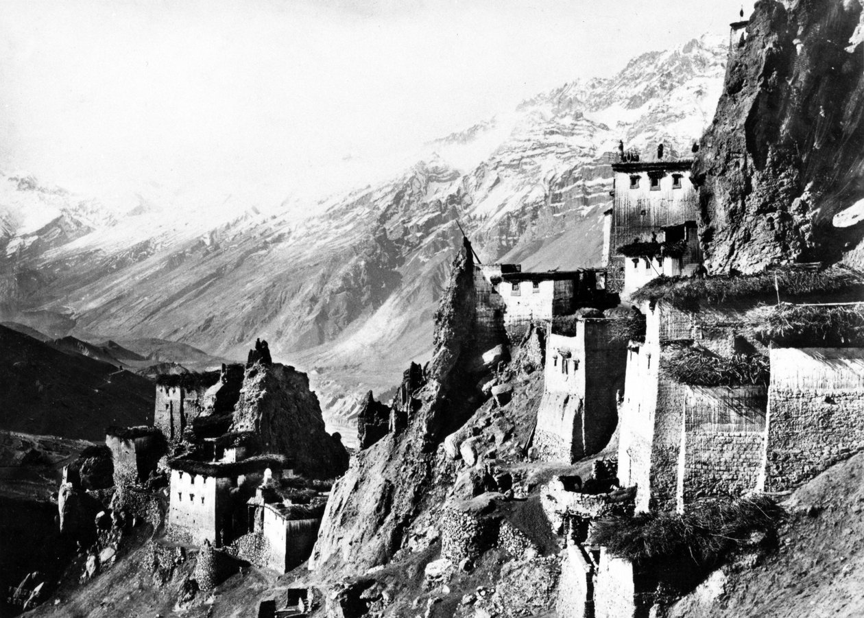 قرية Ladakhi ، c.1860-80 بواسطة المصور الأوروبي