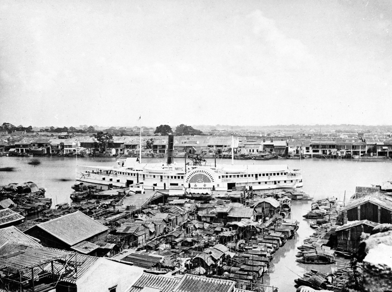 الجبل الذهبي في كانتون لاندينج بليس ، c.1870 بواسطة المصور الأوروبي