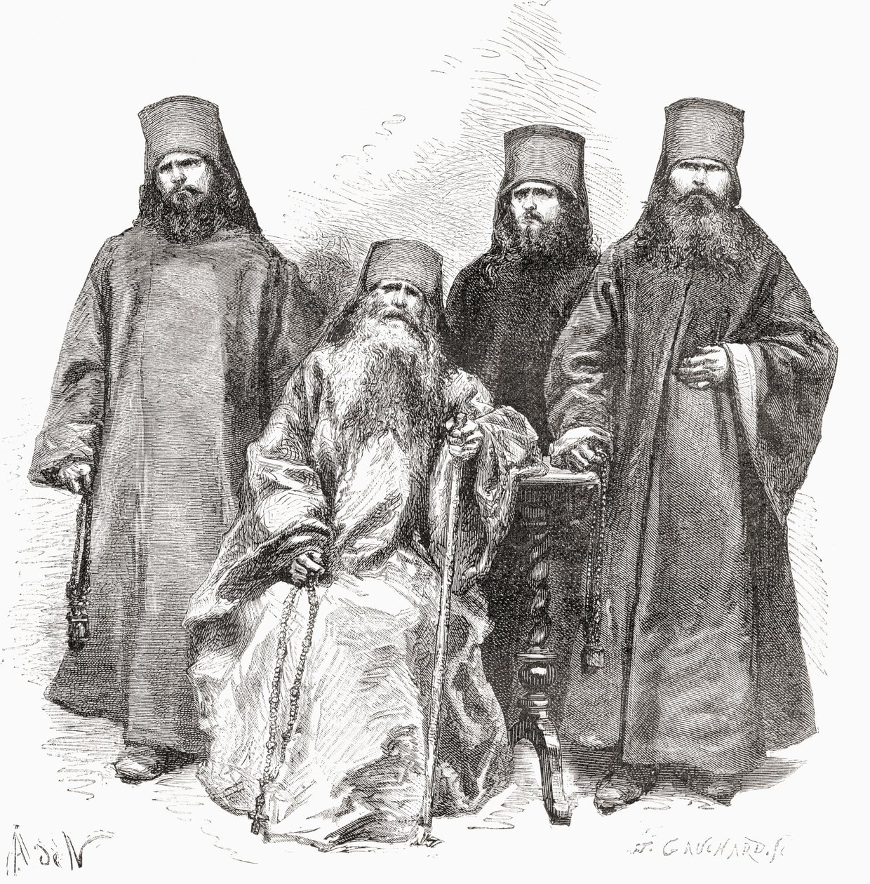 نشر فيلاريت دروزدوف وأبناؤه الثلاثة من "El Mundo en la Mano" عام 1878 بواسطة المدرسة الأوروبية