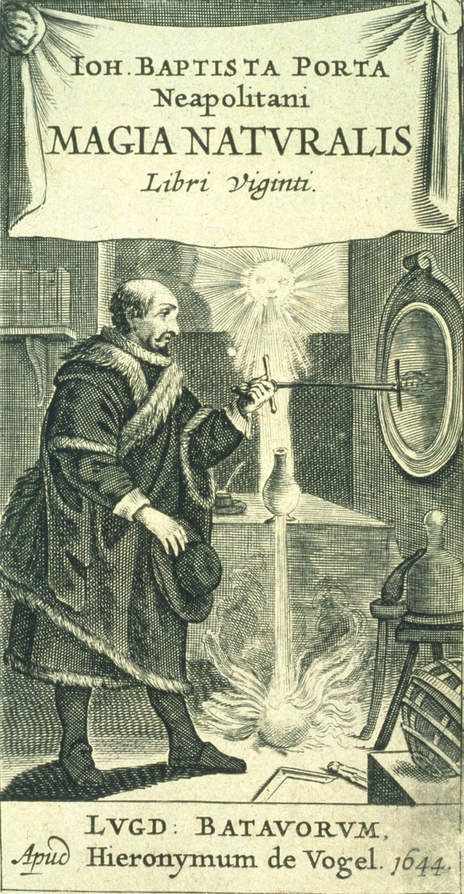 Frontispiece إلى Magiae Naturalis Libri Viginti بواسطة جيوفاني باتيستا ديلا بورتا ، 1644 بواسطة المدرسة الأوروبية