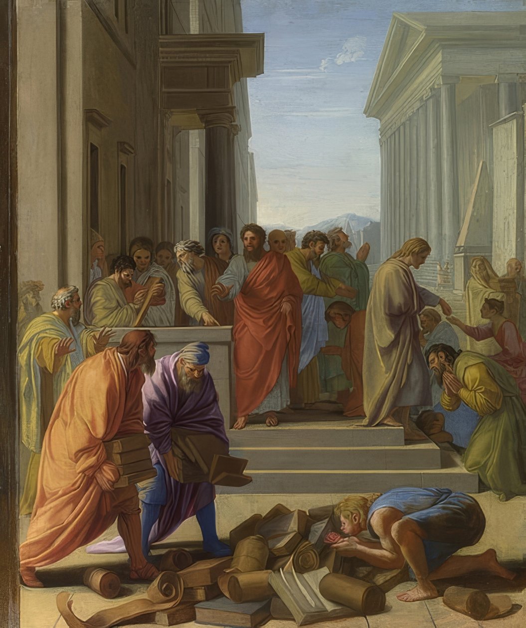 يكرز الرسول بولس في أفسس. 1649 بواسطة يوستاش لو سوير