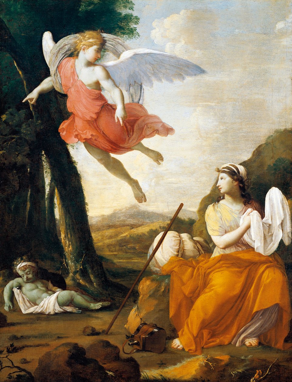 هاجر وإسماعيل أنقذهما ملاك ، بواسطة يوستاش لو سوور (1616-1655) بواسطة يوستاش لو سوير
