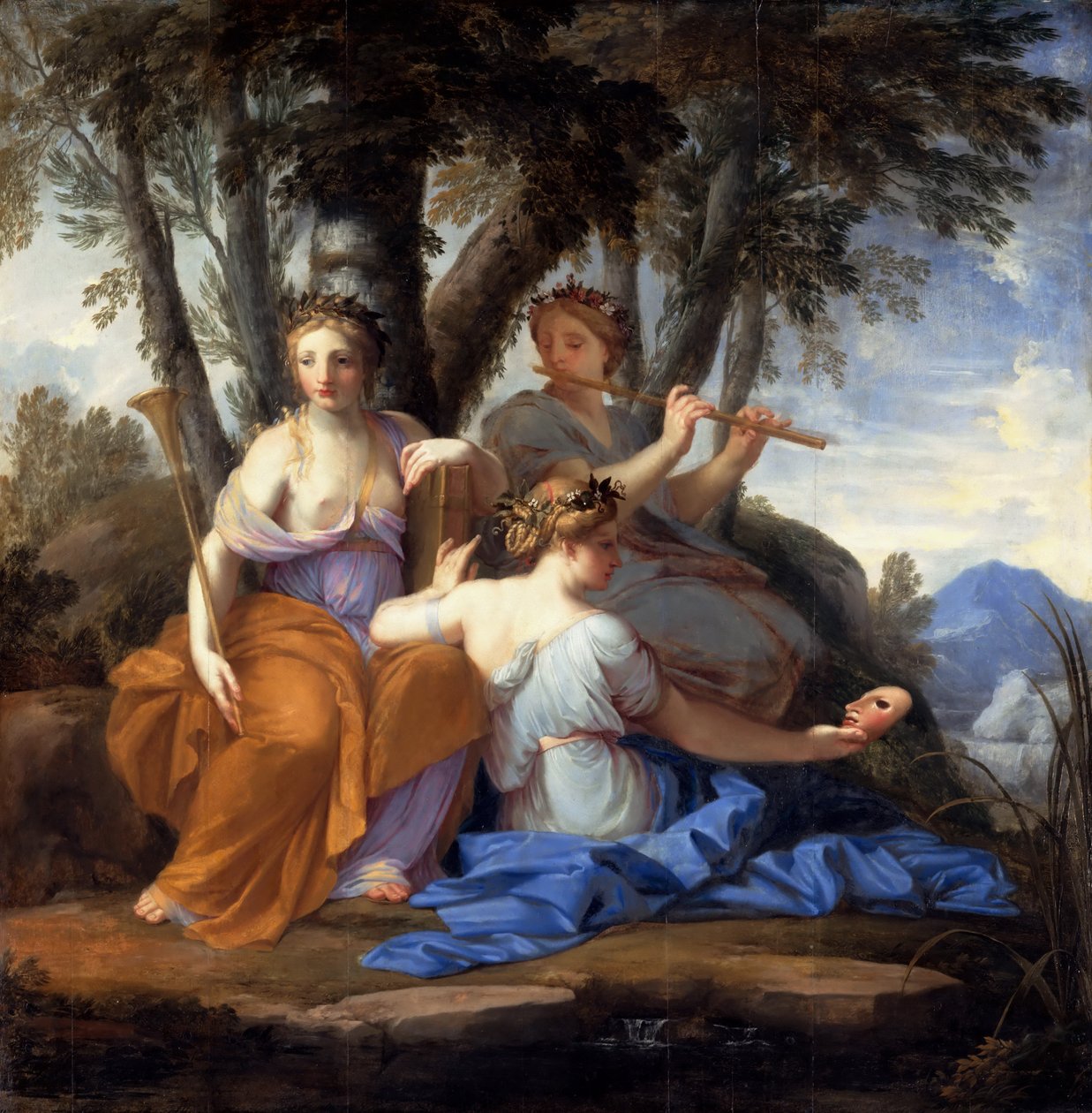 The Muses Clio و Euterpe و Thalia بواسطة يوستاش لو سوير