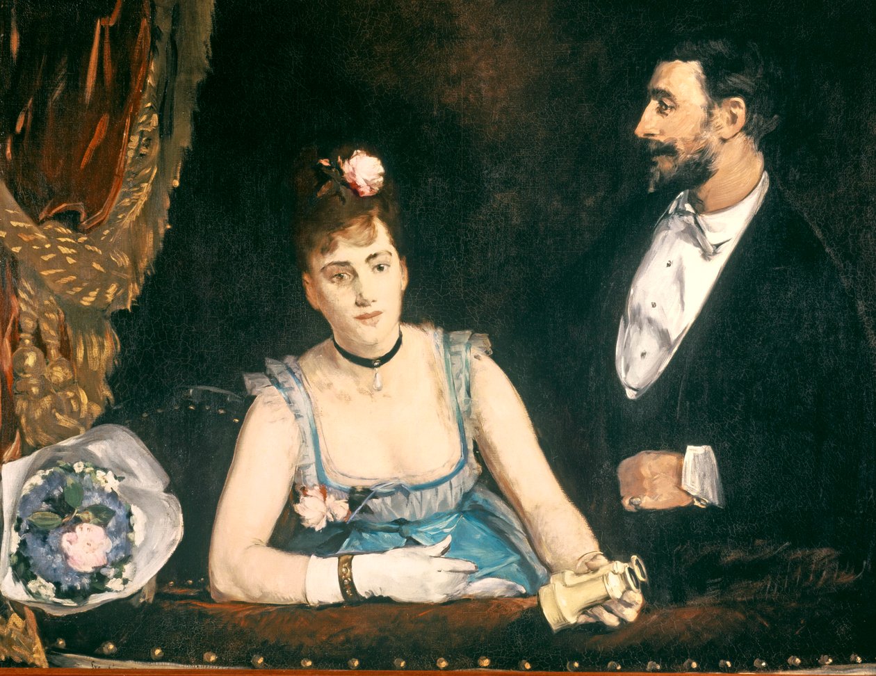 صندوق في مسرح الإيطاليين ، 1874 بواسطة إيفا جونزاليس