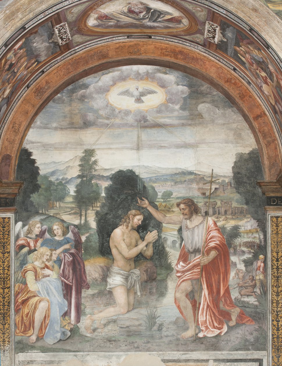 معمودية المسيح بواسطة Evangelista و Arcimboldi Luini