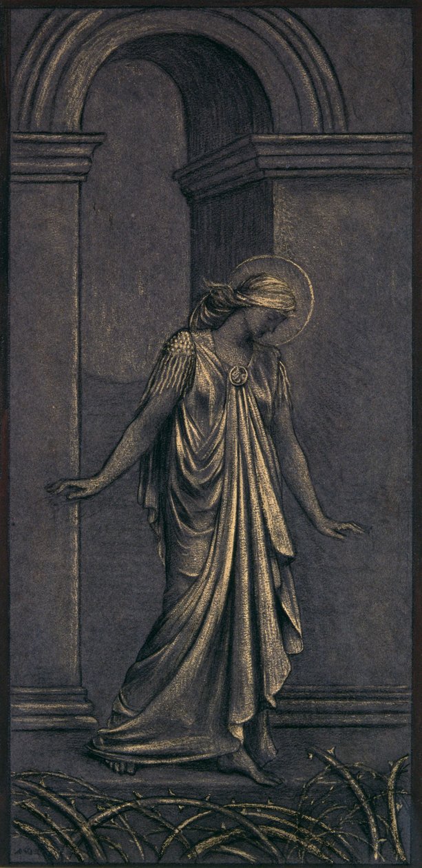 دراسة منتهية للطريق الشائك ، c.1897 (الطباشير) بواسطة إيفلين دي مورغان
