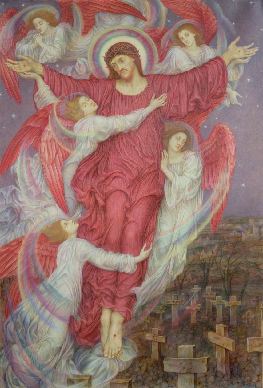 الصليب الأحمر (Allegory of Flanders War Graves) ، c.1916 بواسطة إيفلين دي مورغان