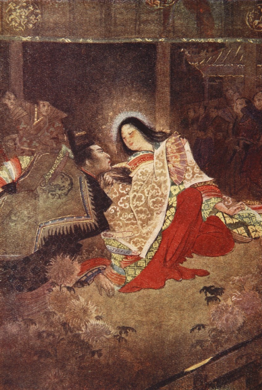 The Mikado and the Jewel Maiden ، رسم توضيحي من `` The Myths and Legends of Japan 